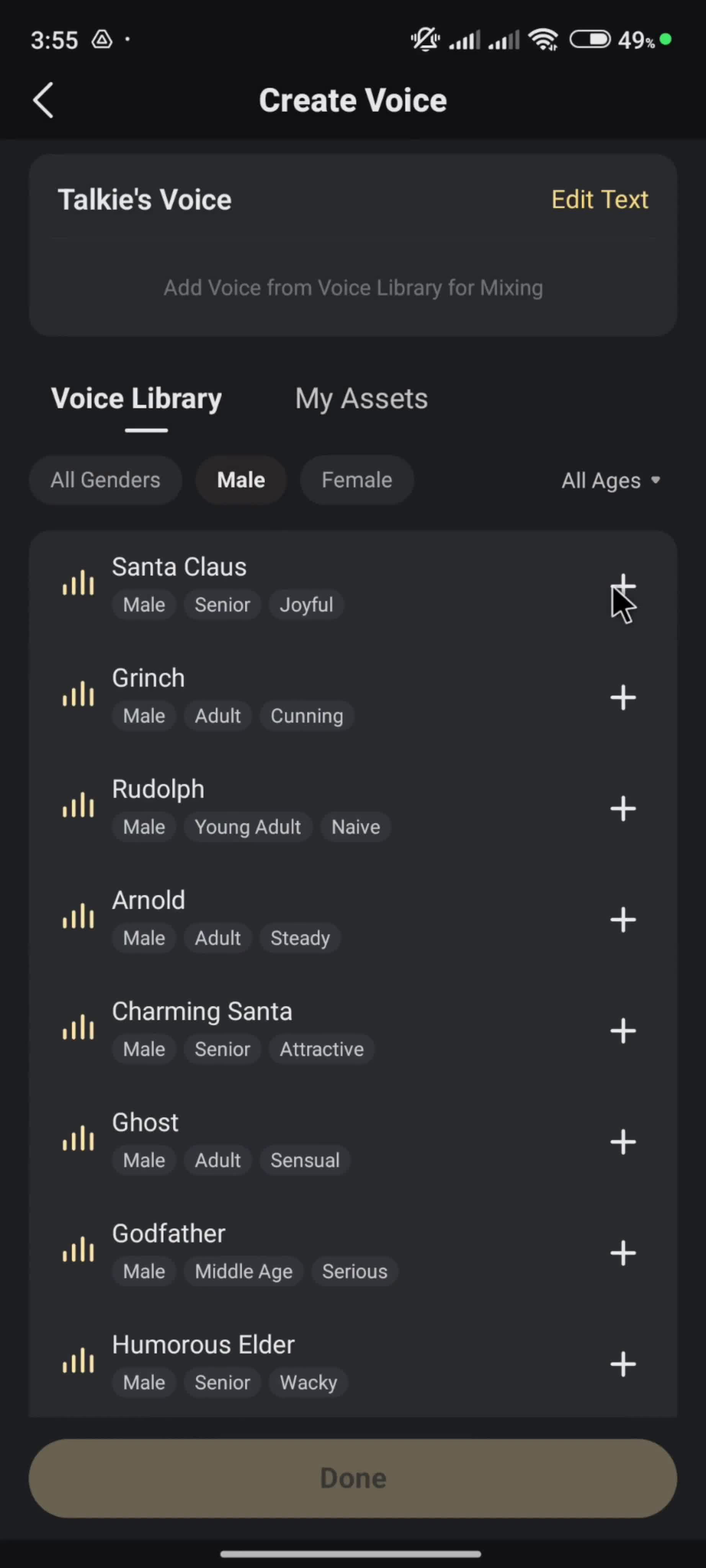 Creating a voice screenshot