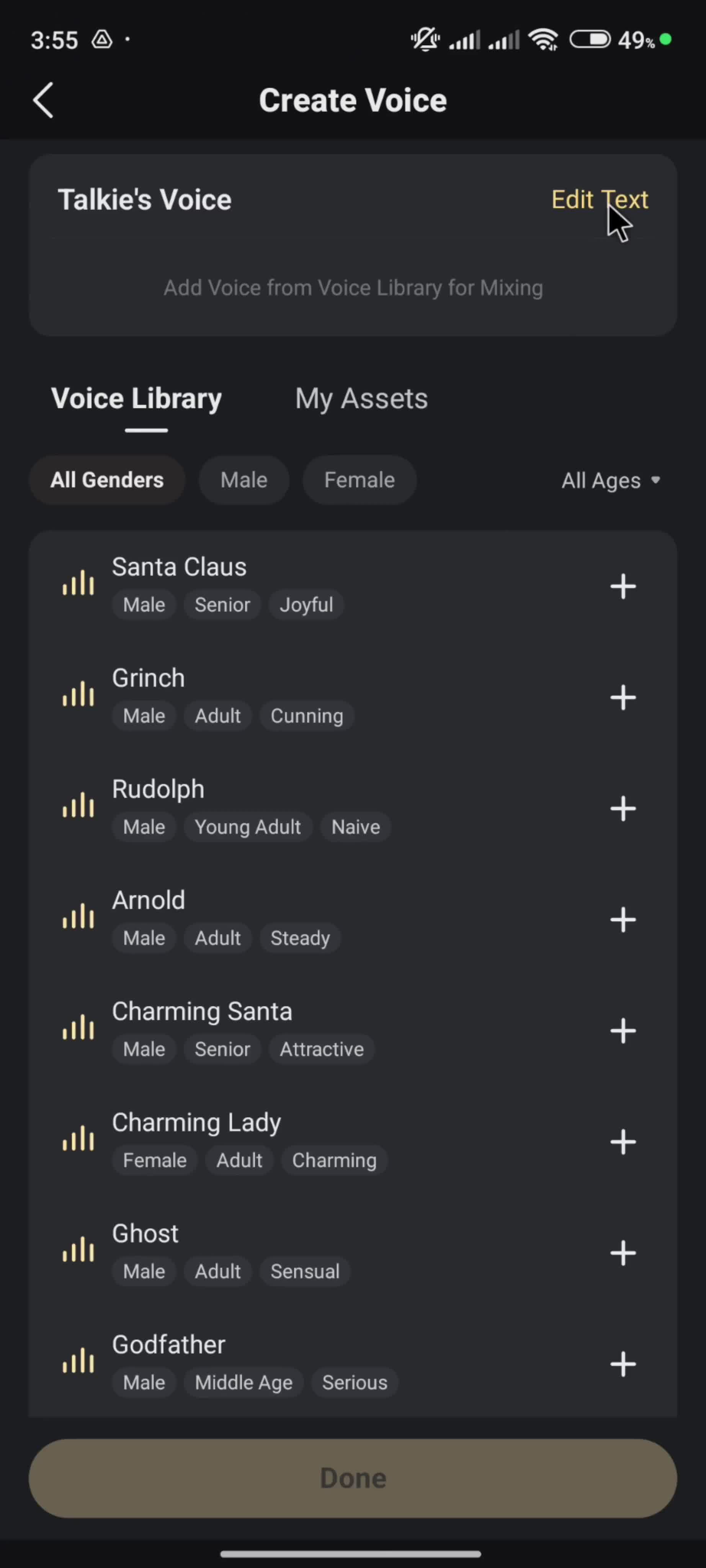 Creating a voice screenshot
