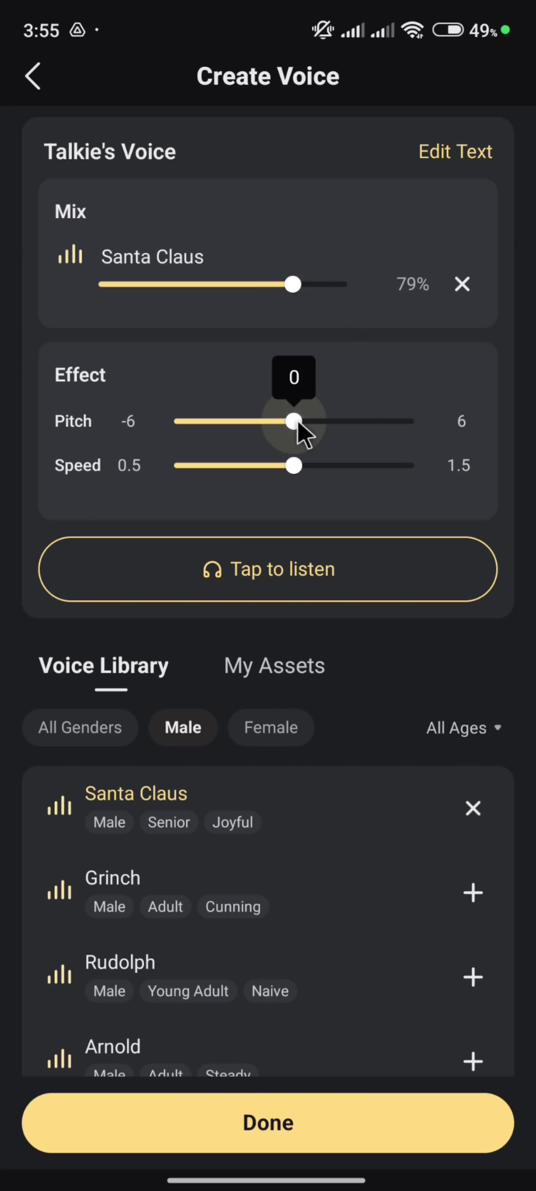 Creating a voice screenshot
