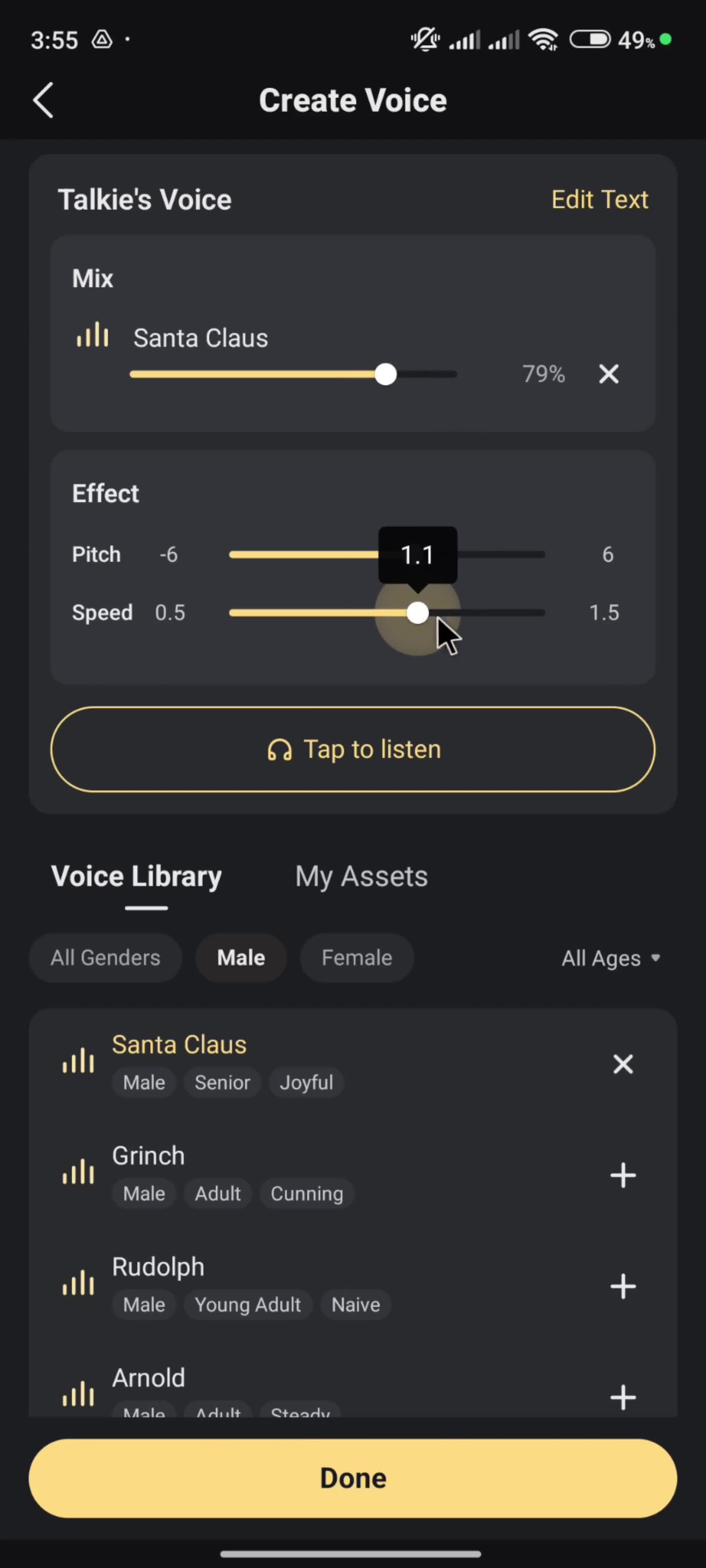 Creating a voice screenshot