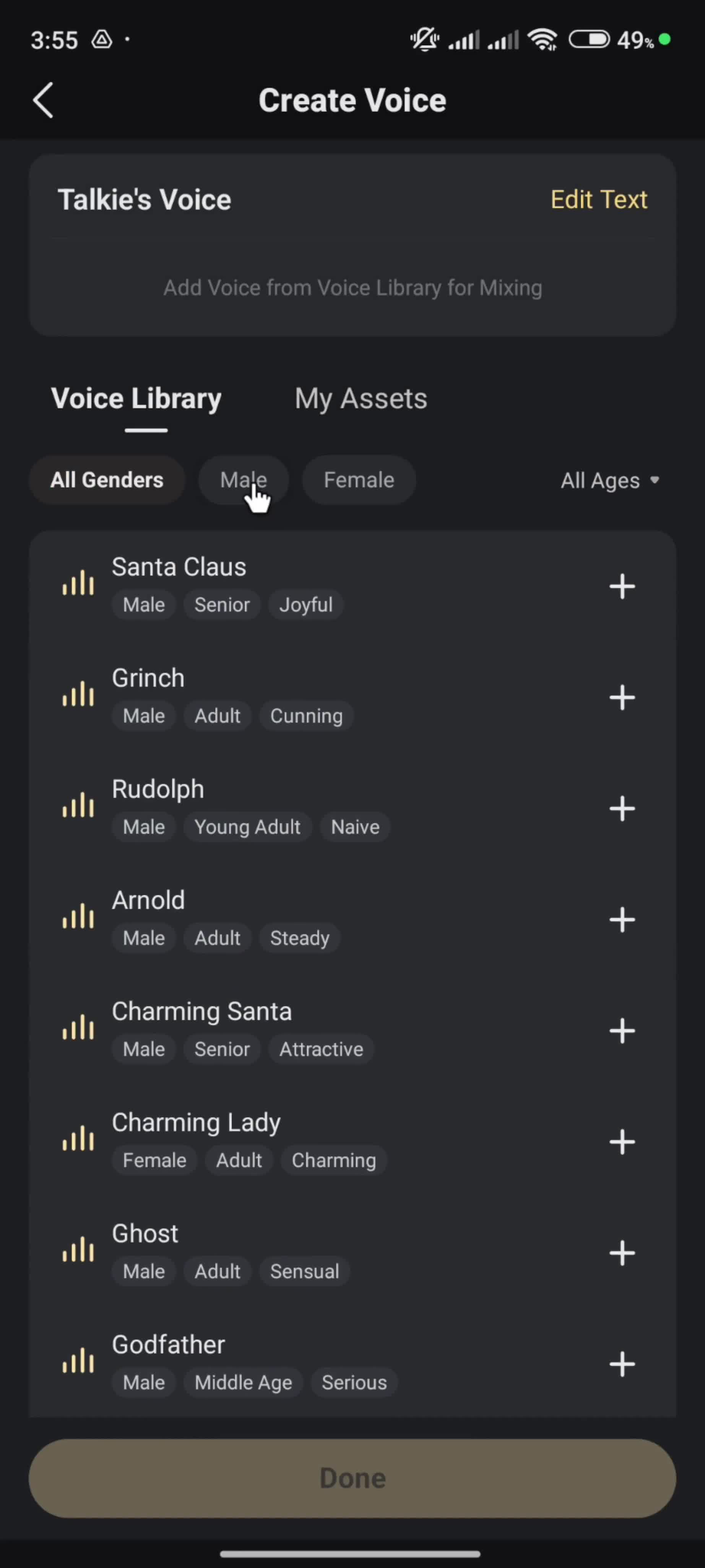 Creating a voice screenshot