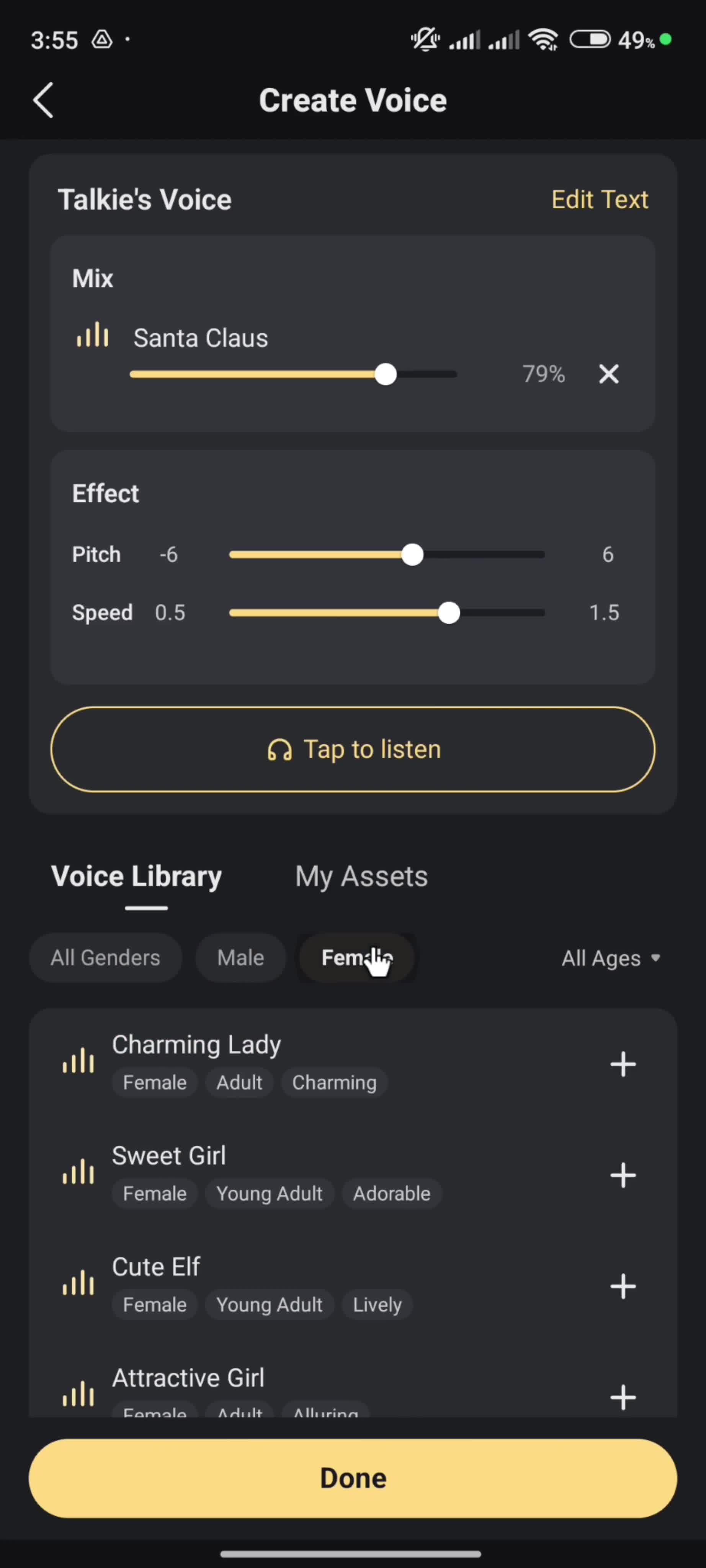 Creating a voice screenshot