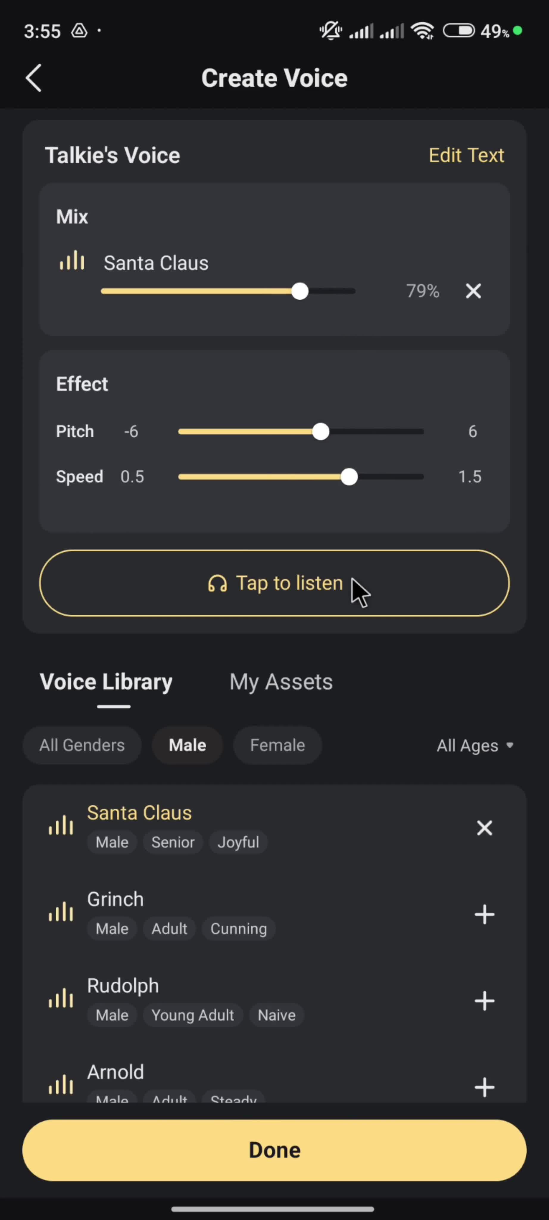 Creating a voice screenshot