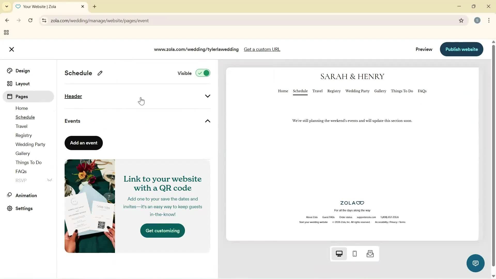 Creating a website screenshot