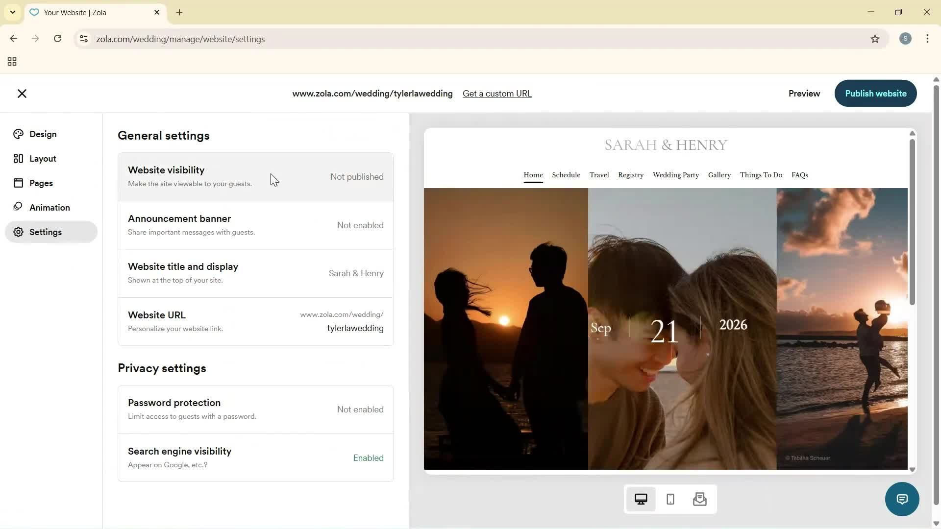 Creating a website screenshot