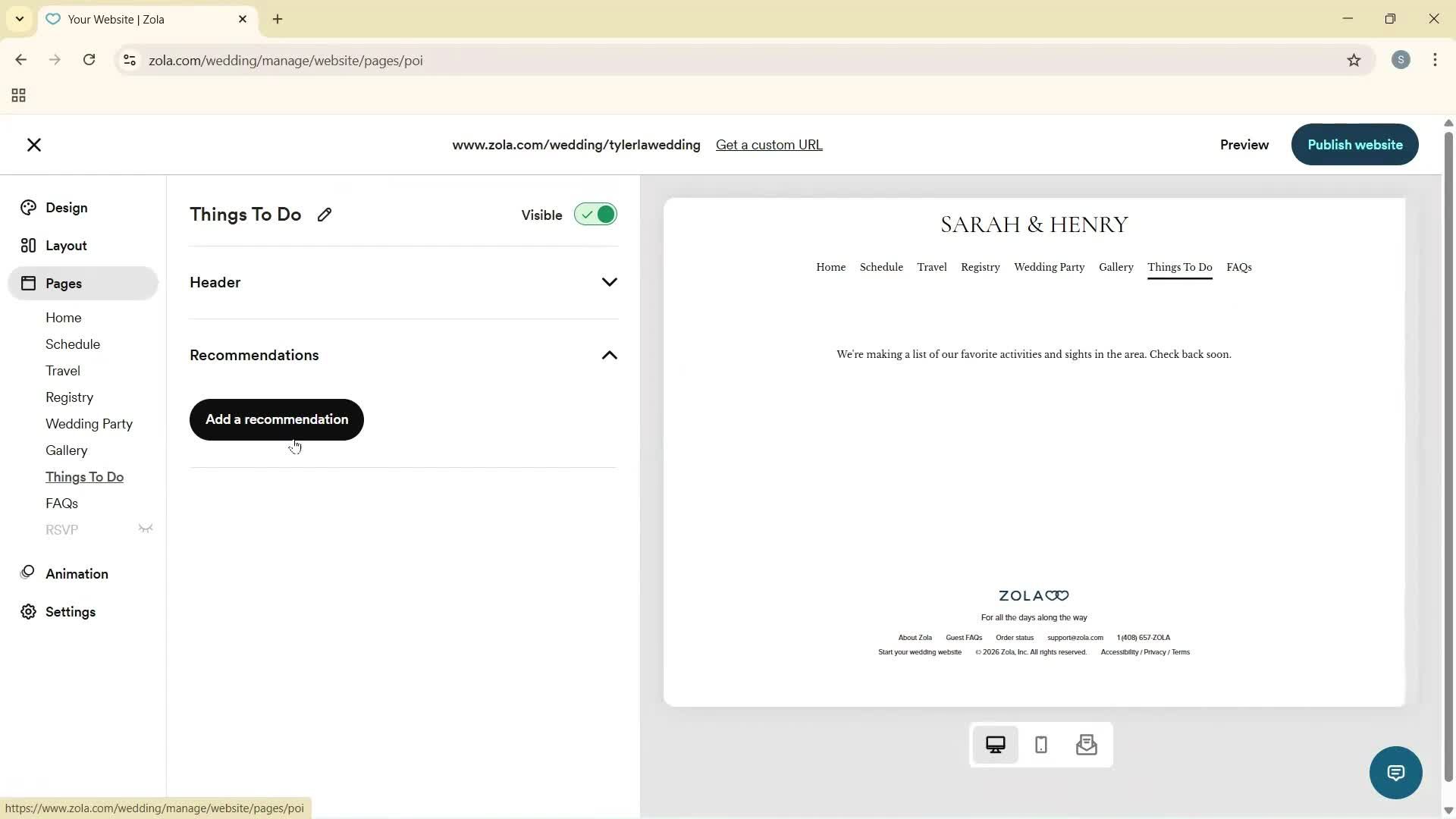 Creating a website screenshot