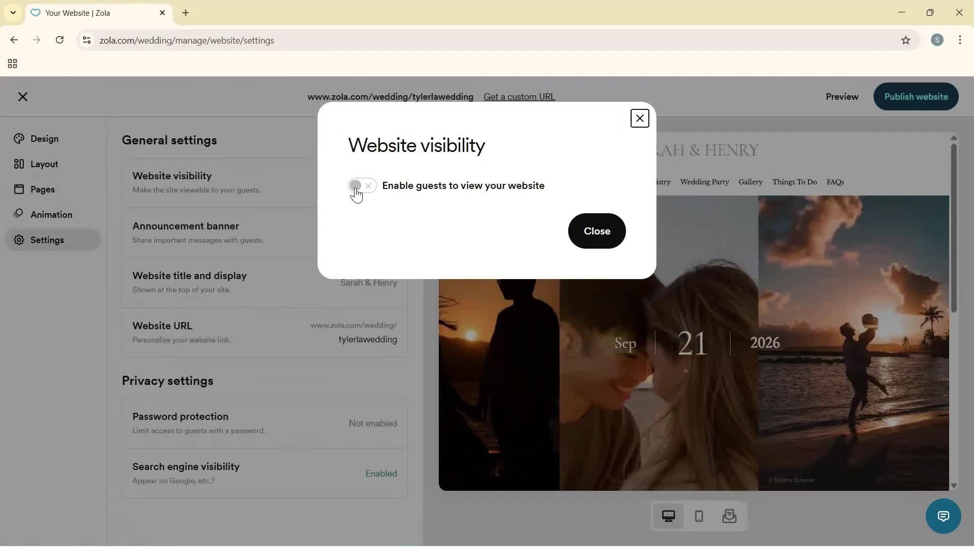 Creating a website screenshot