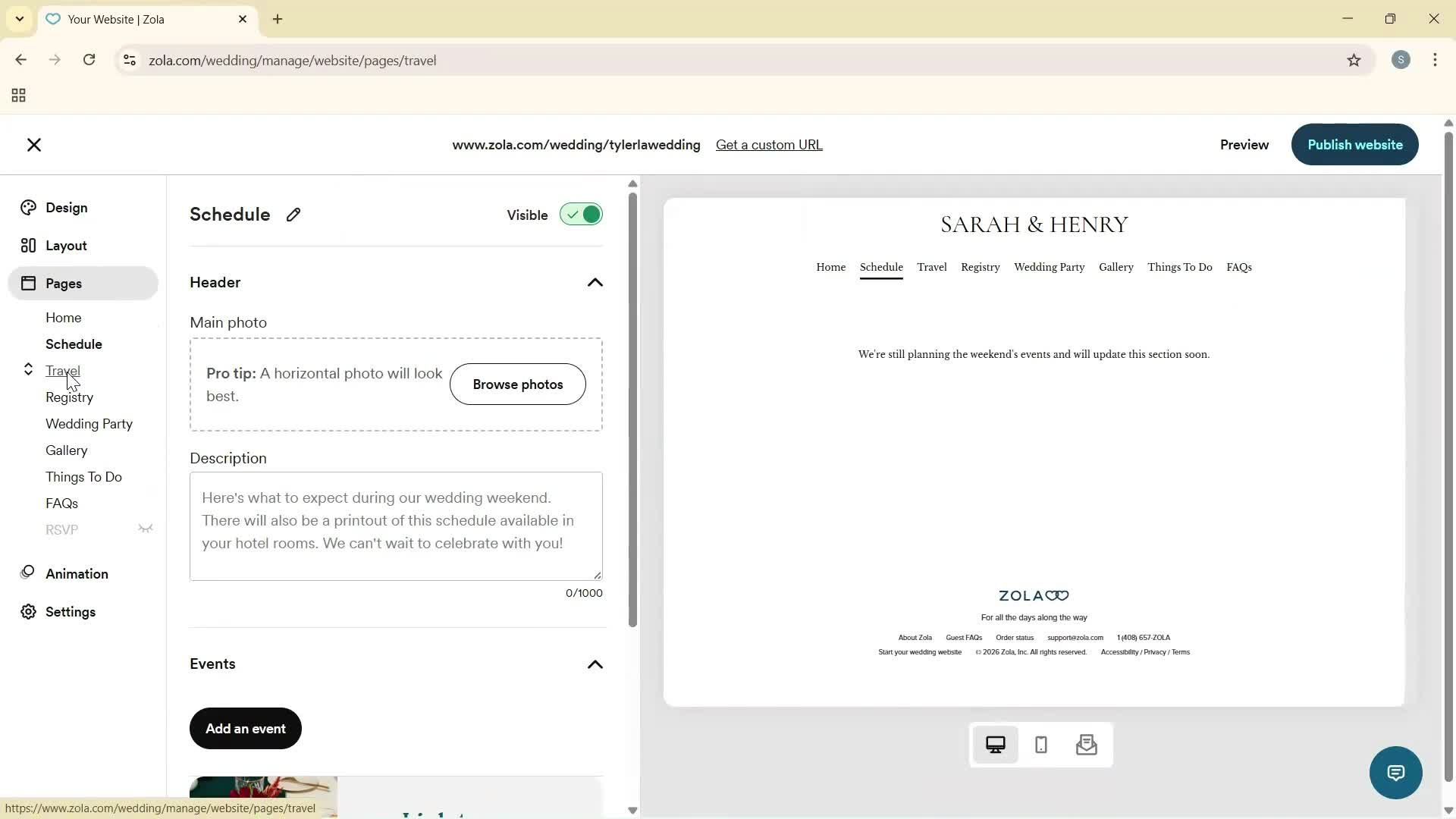 Creating a website screenshot