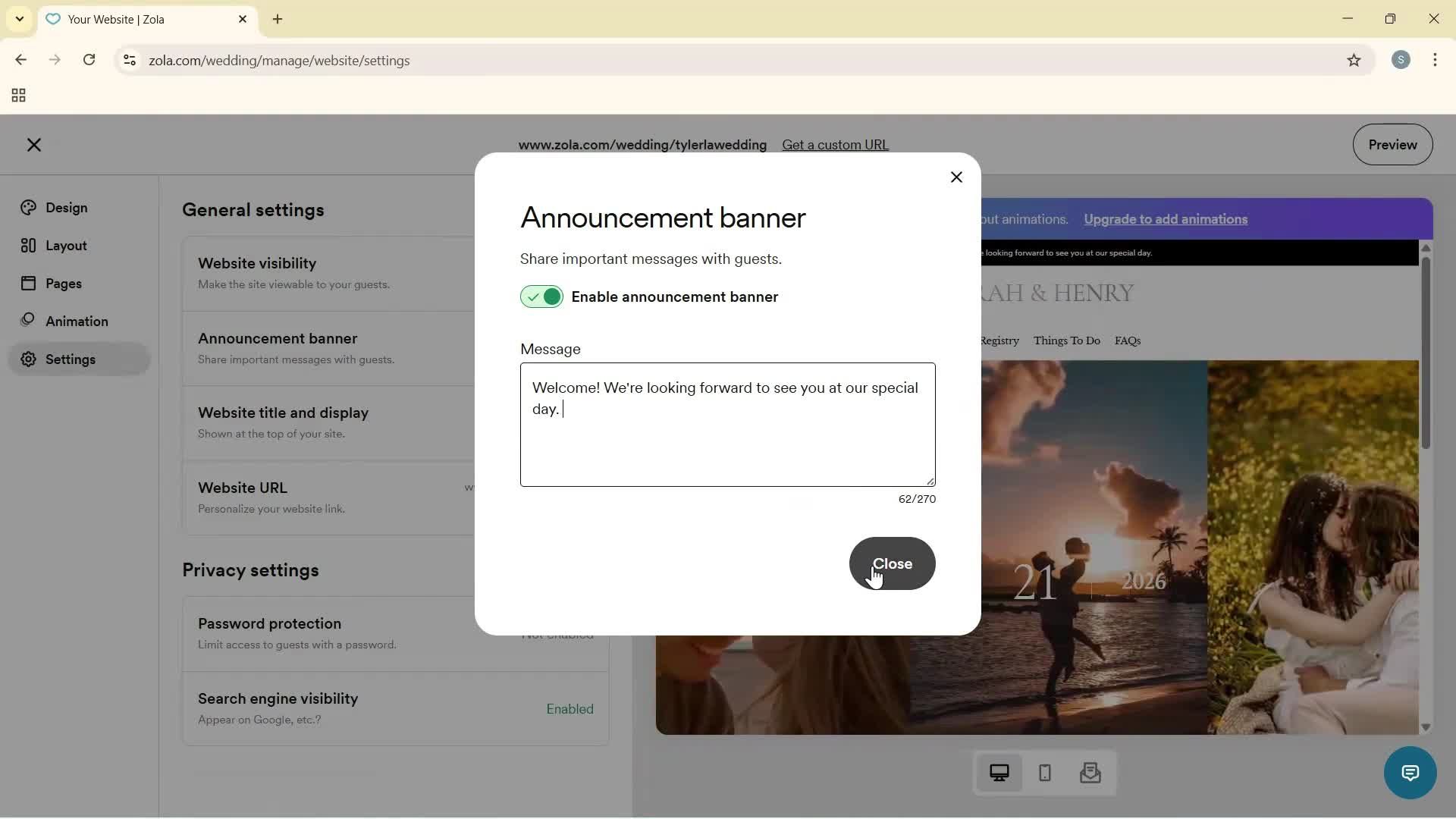 Creating a website screenshot