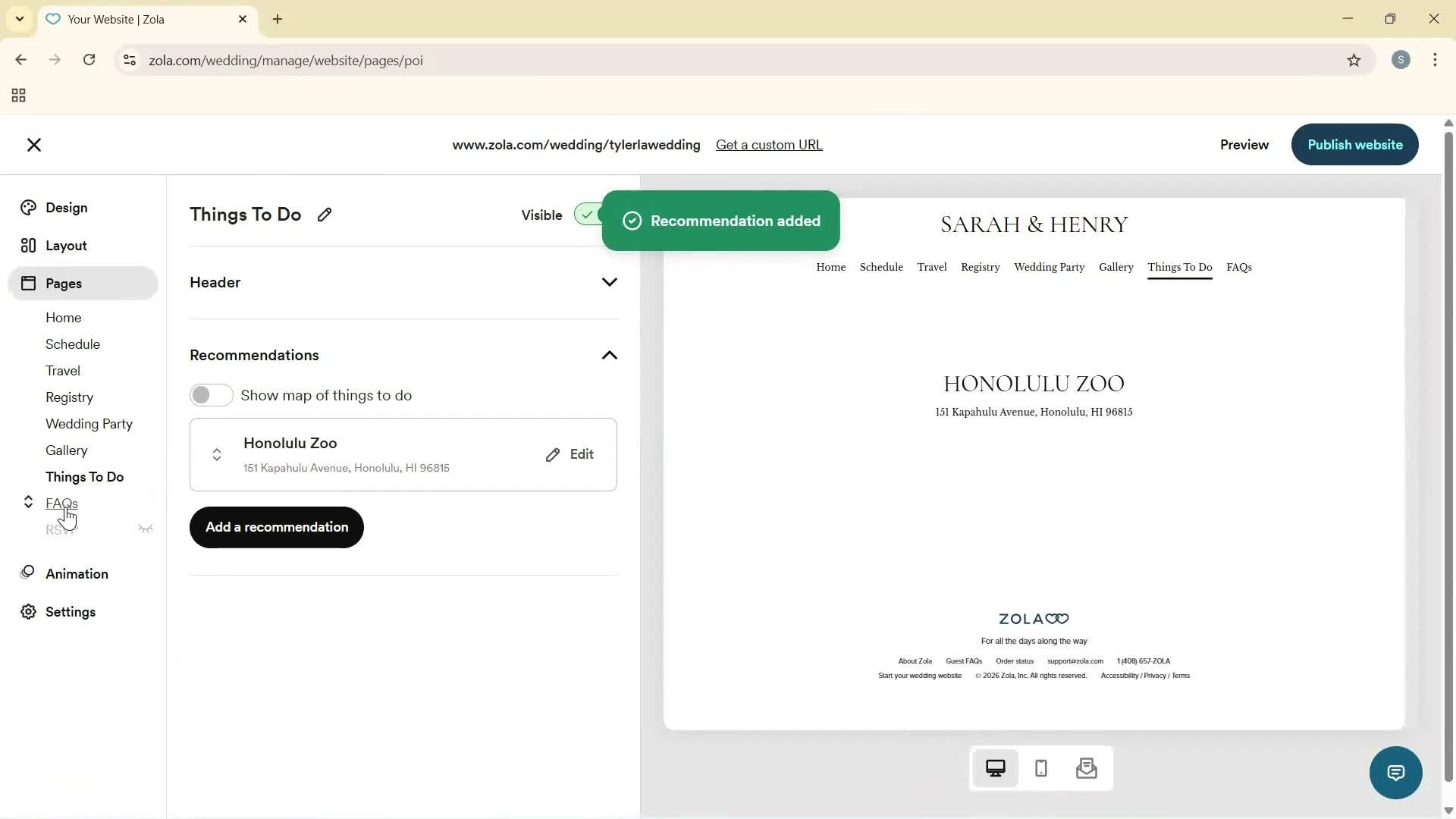 Creating a website screenshot