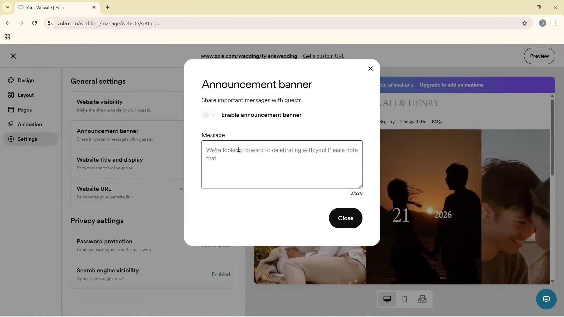 Creating a website screenshot