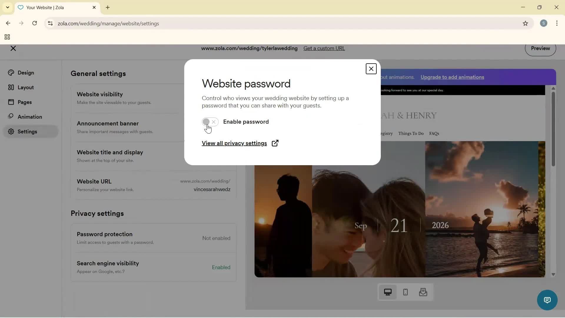 Creating a website screenshot