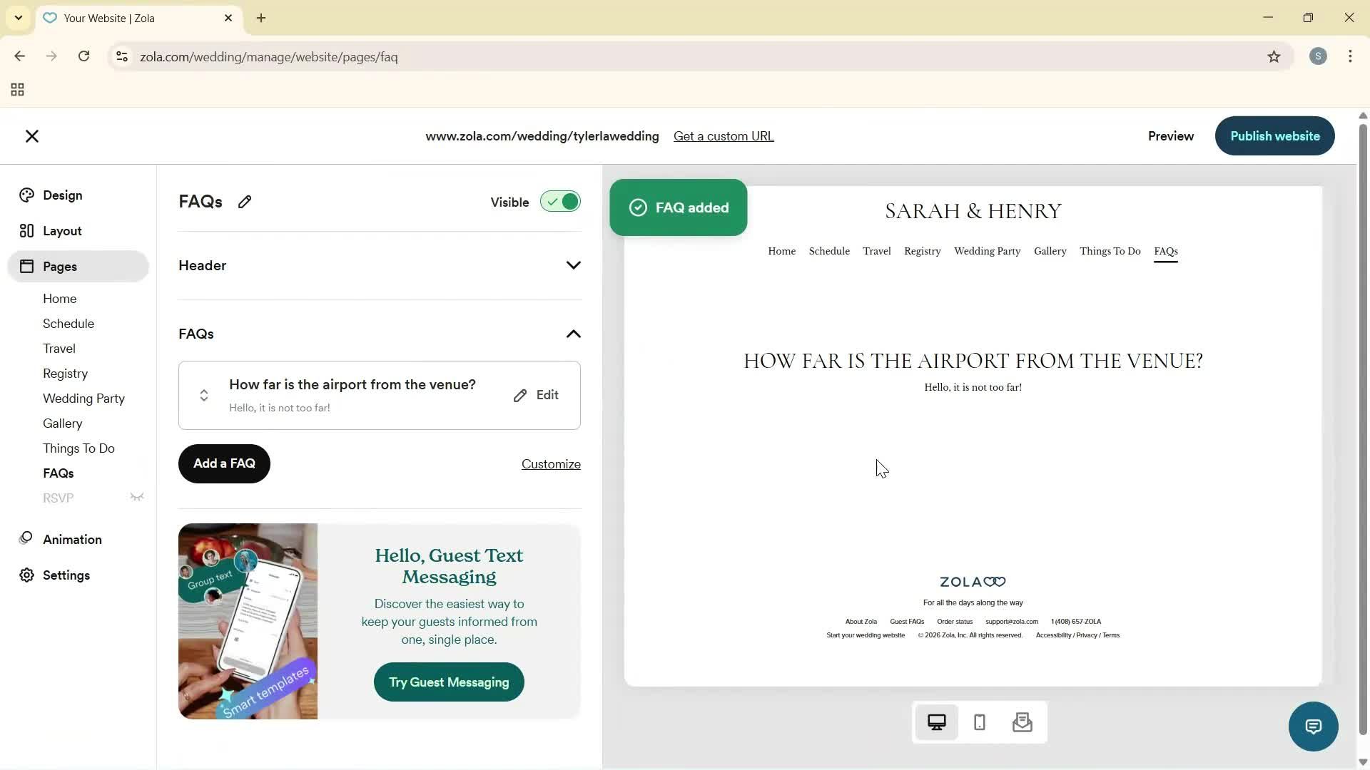 Creating a website screenshot