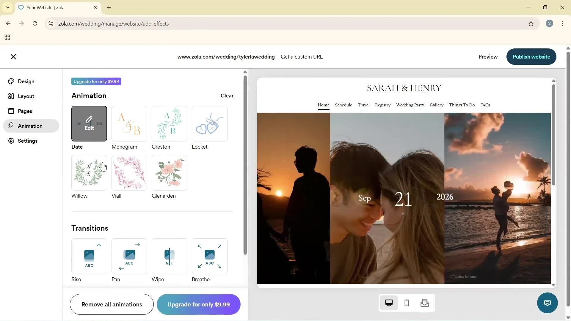 Creating a website screenshot