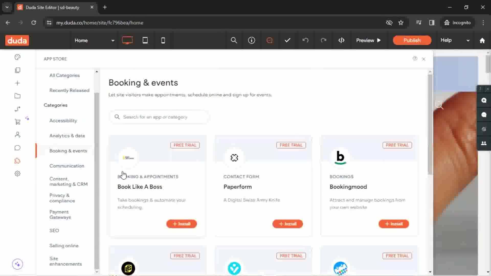 Creating a website screenshot