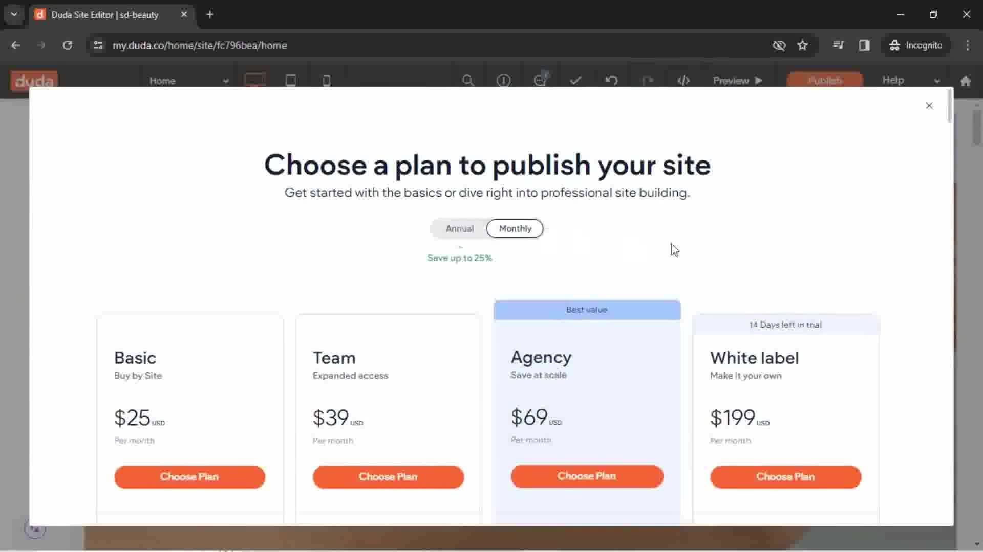 Creating a website screenshot