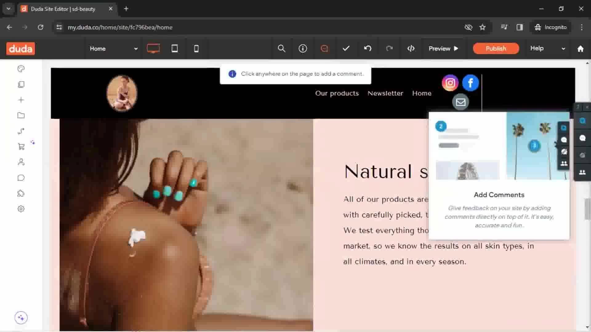 Creating a website screenshot