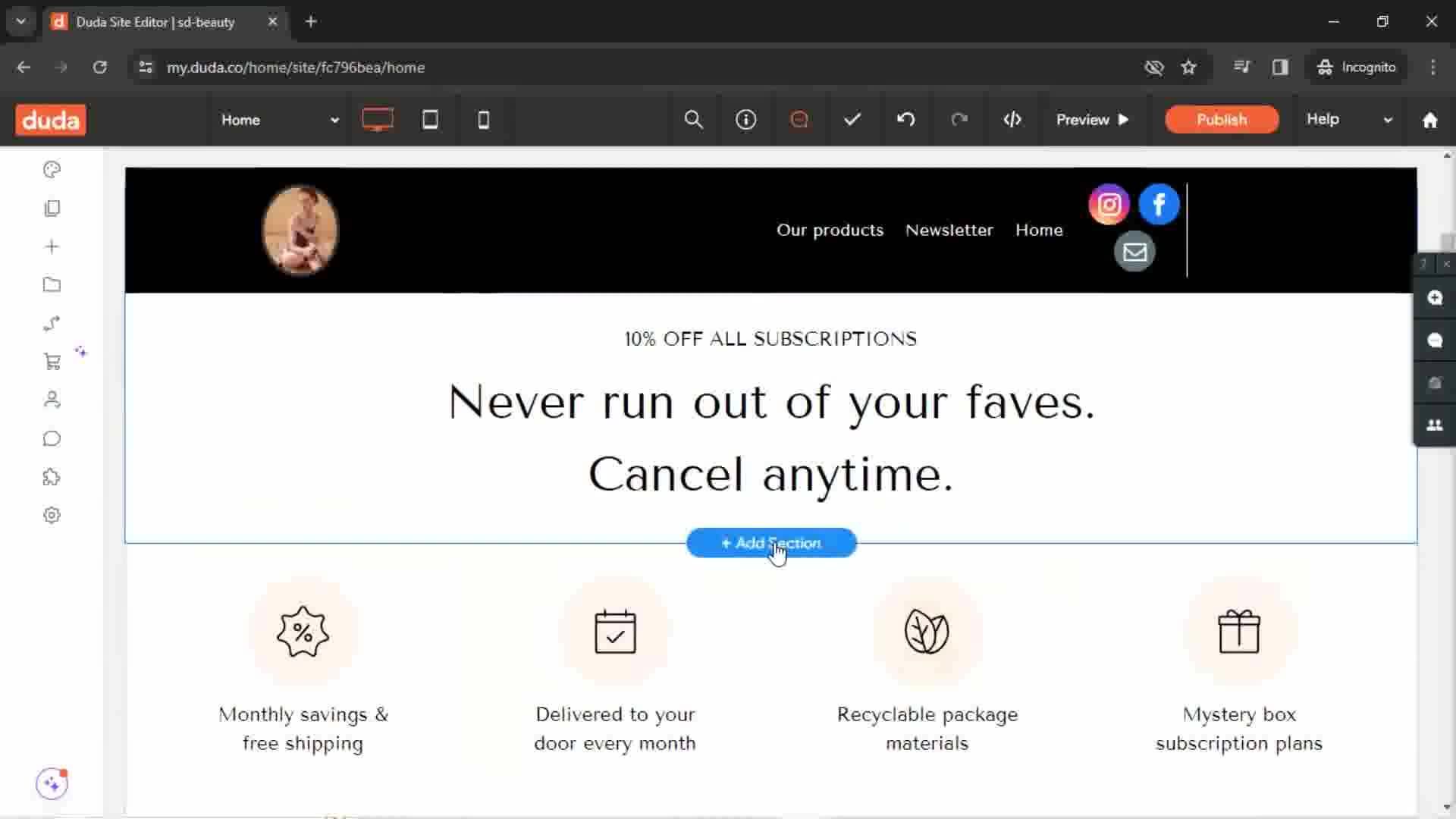 Creating a website screenshot