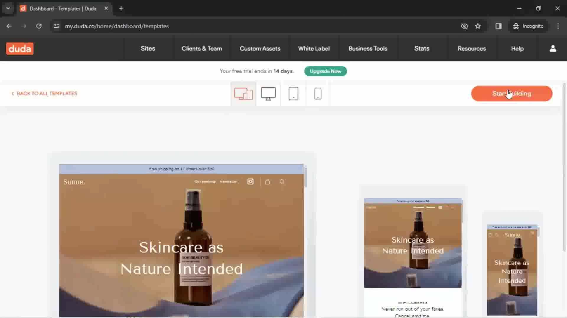 Creating a website screenshot