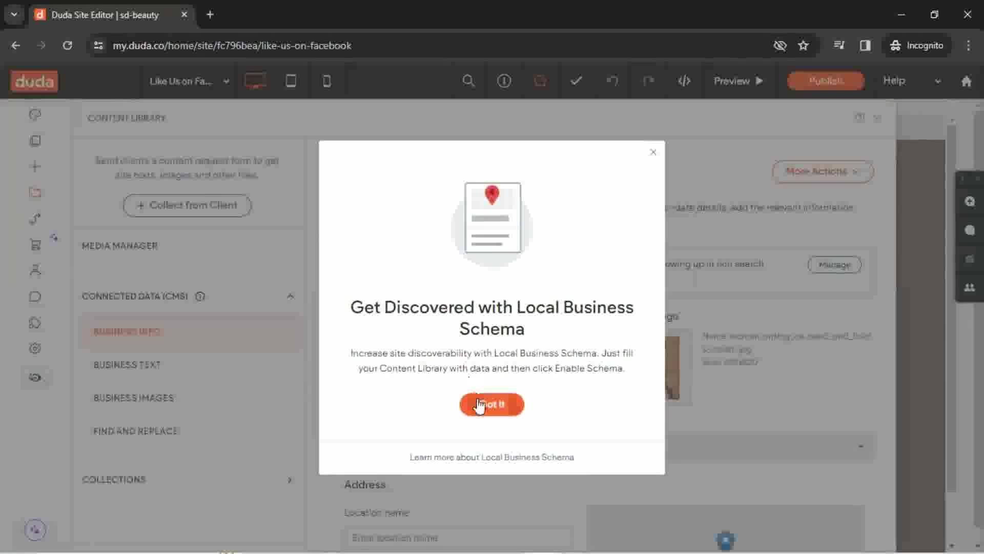 Creating a website screenshot
