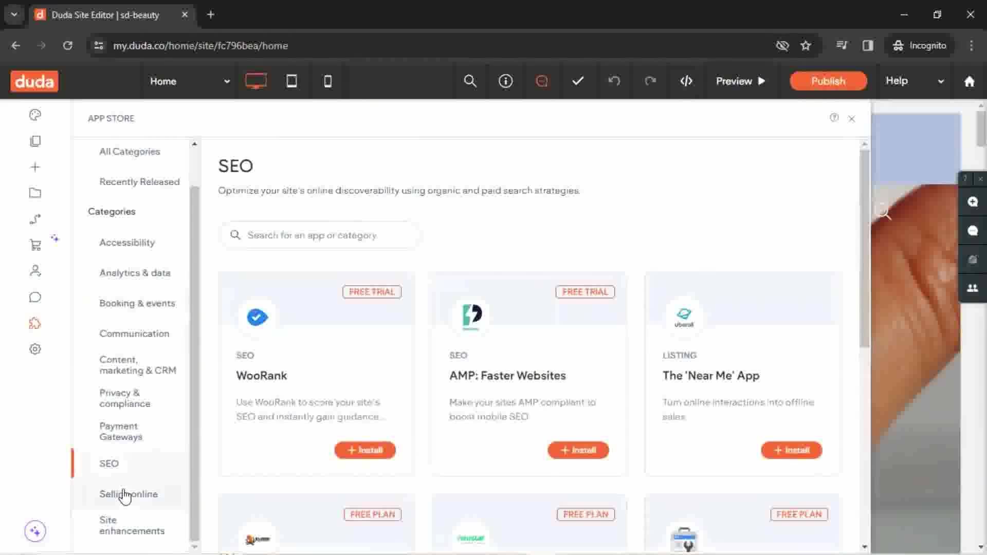 Creating a website screenshot