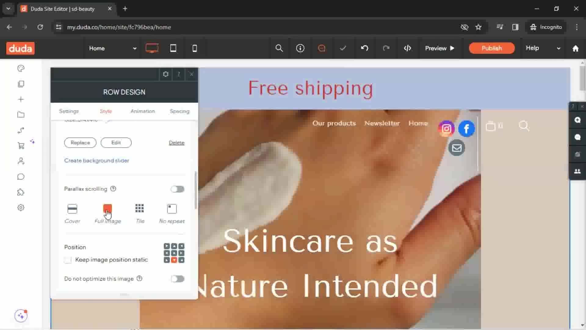 Creating a website screenshot