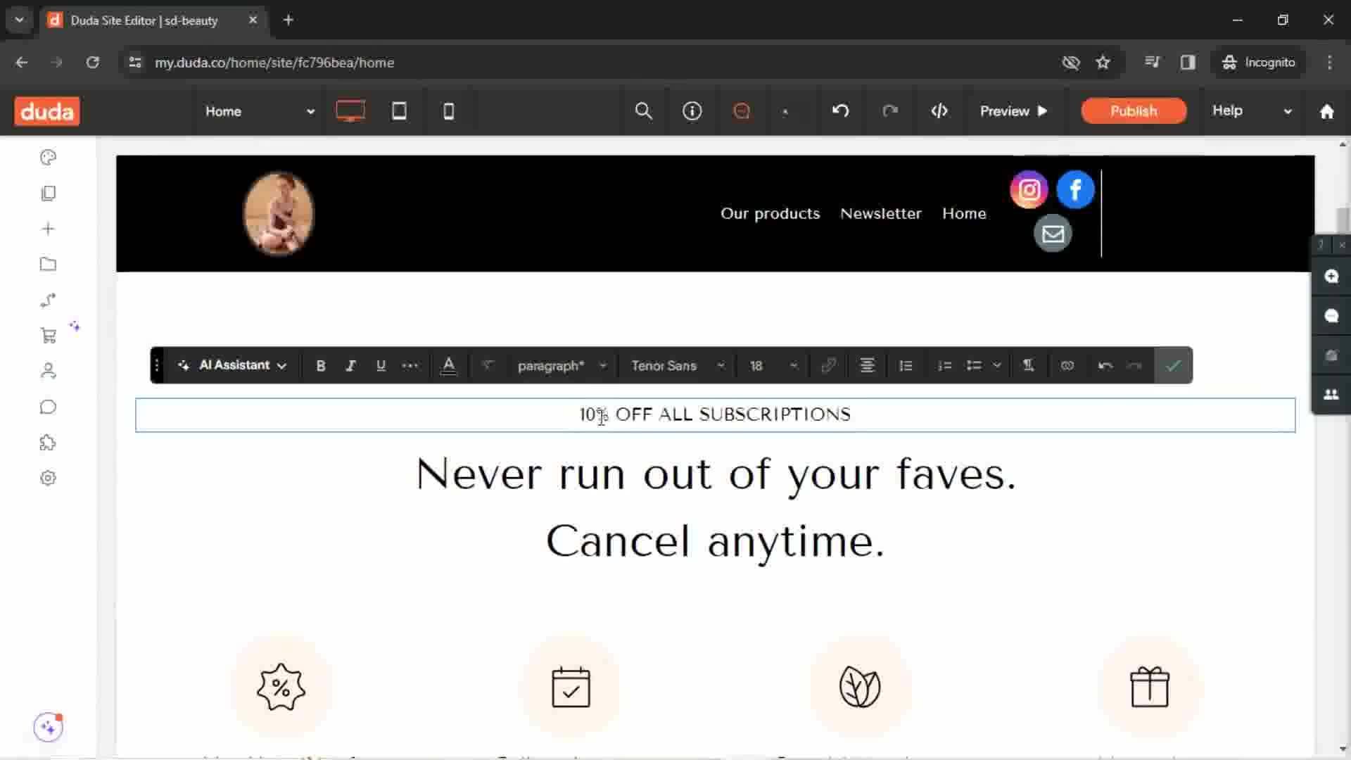 Creating a website screenshot
