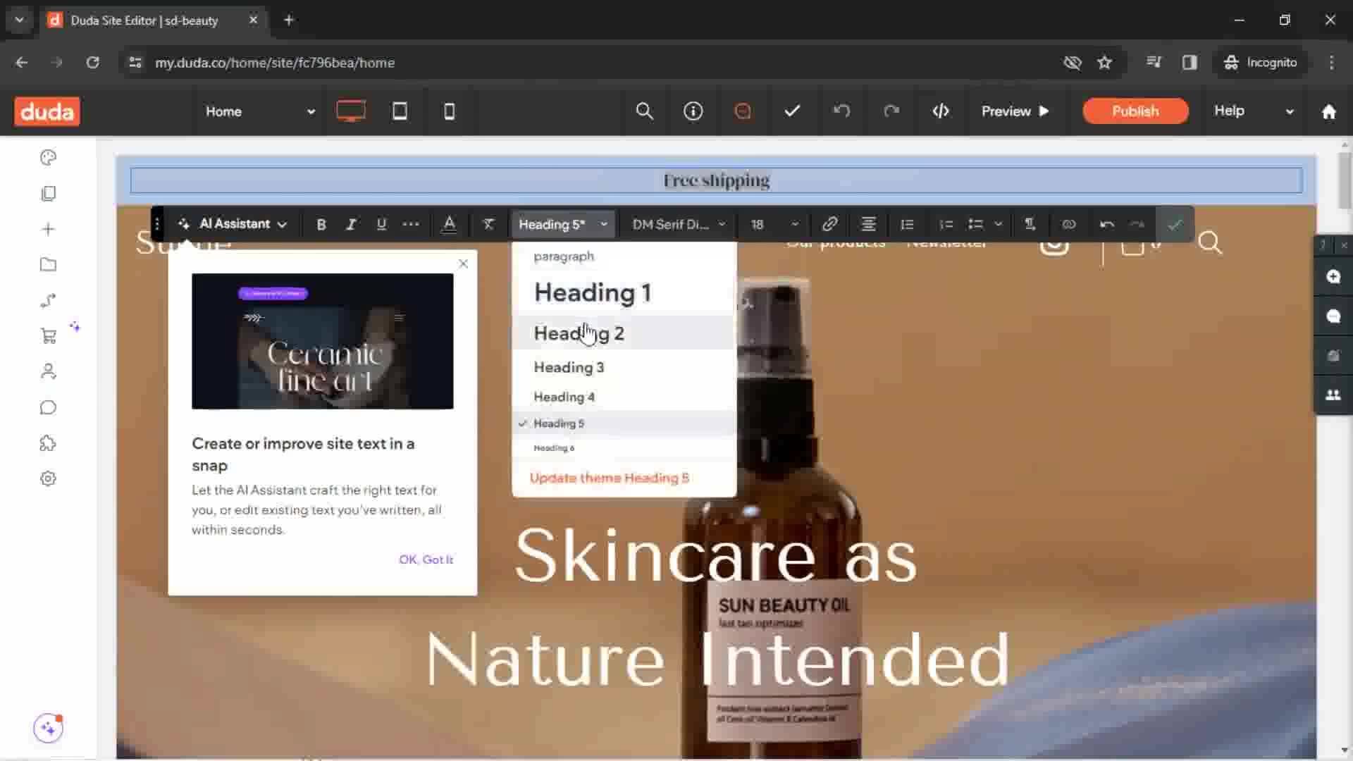 Creating a website screenshot