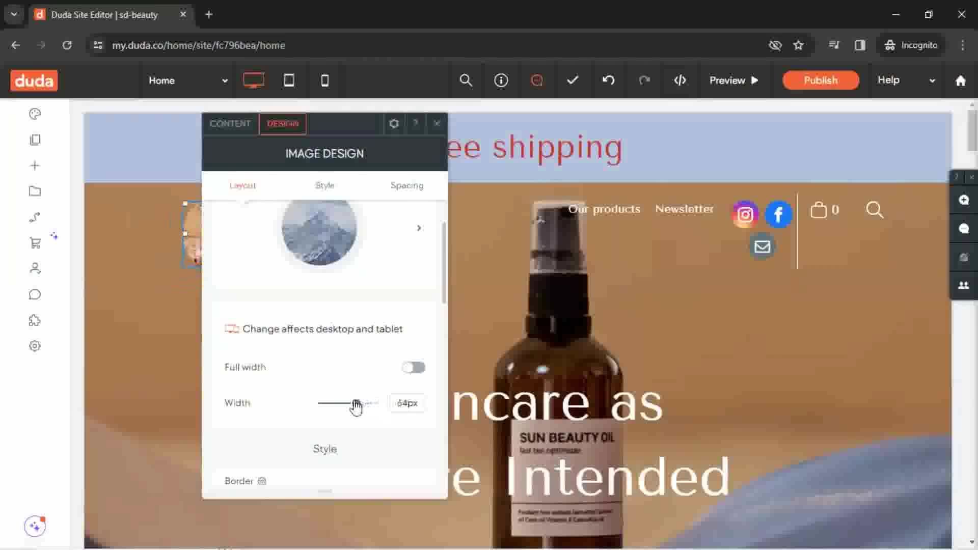 Creating a website screenshot