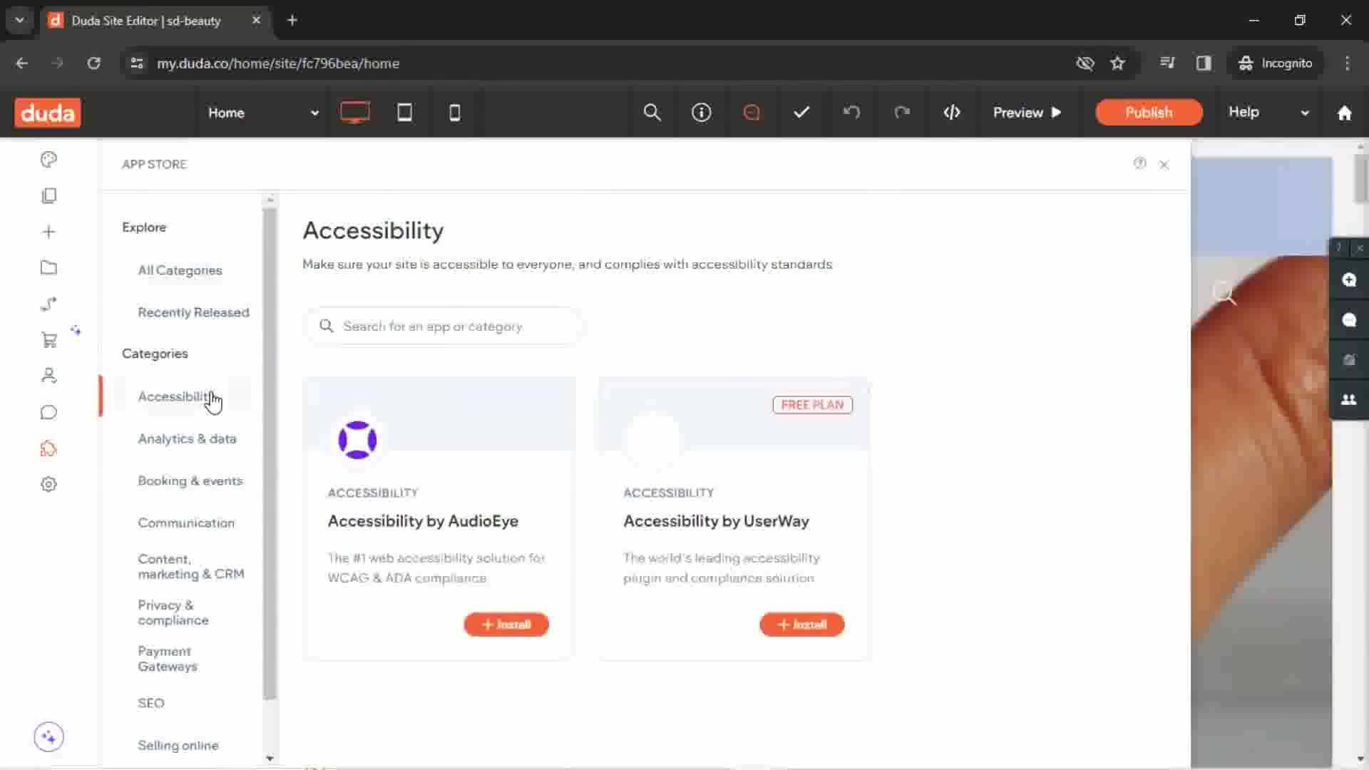Creating a website screenshot