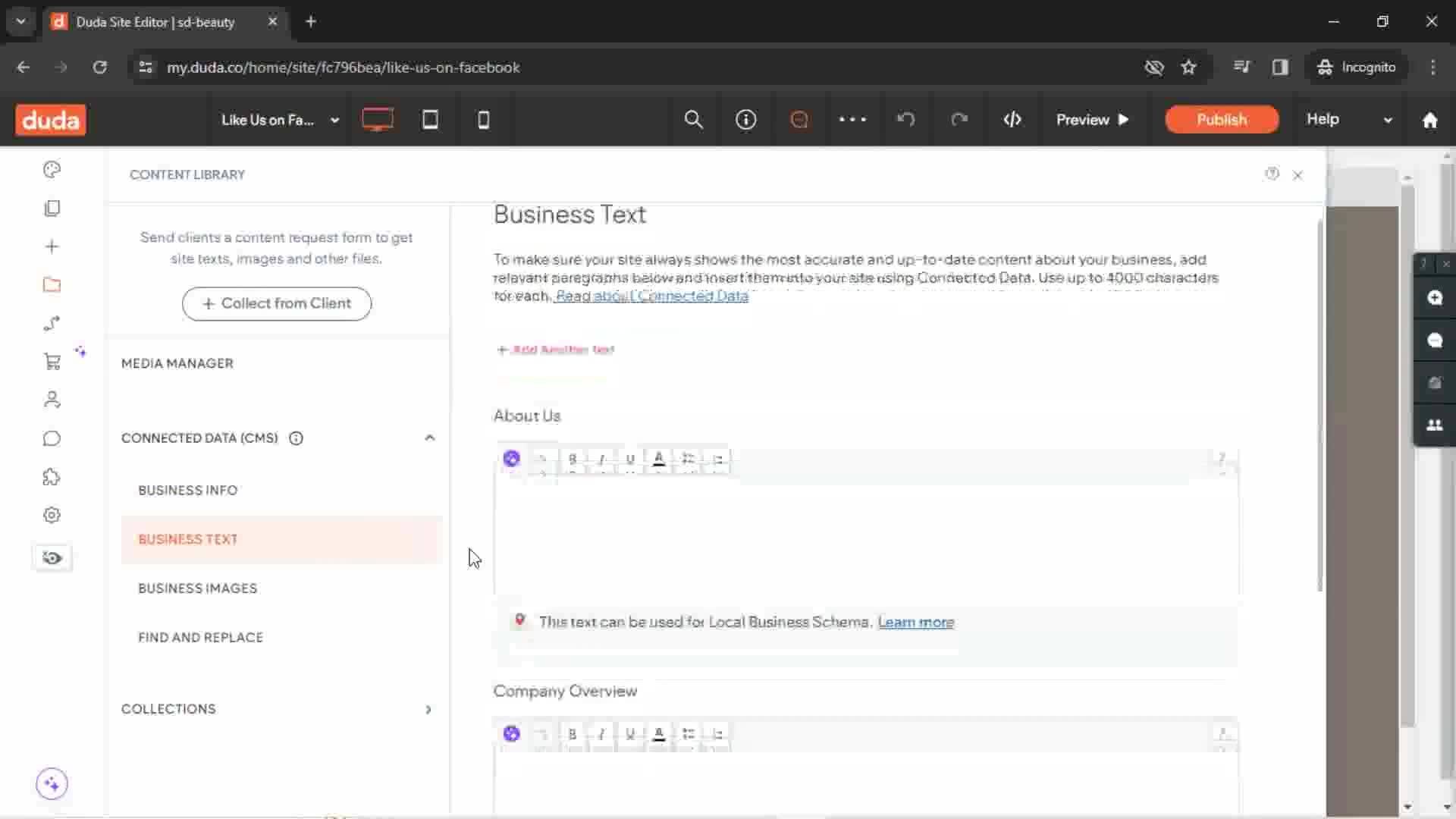 Creating a website screenshot