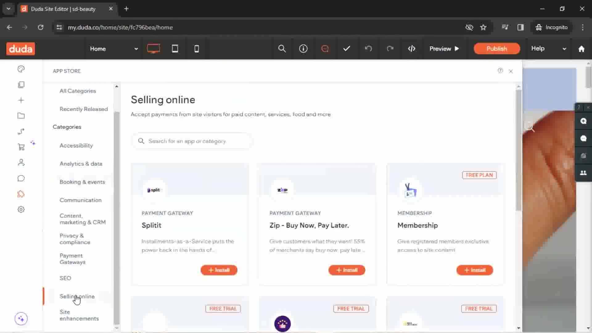 Creating a website screenshot
