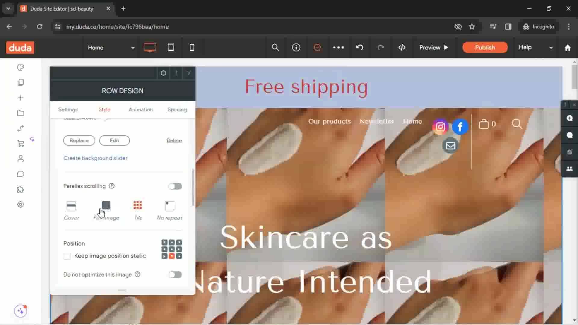 Creating a website screenshot