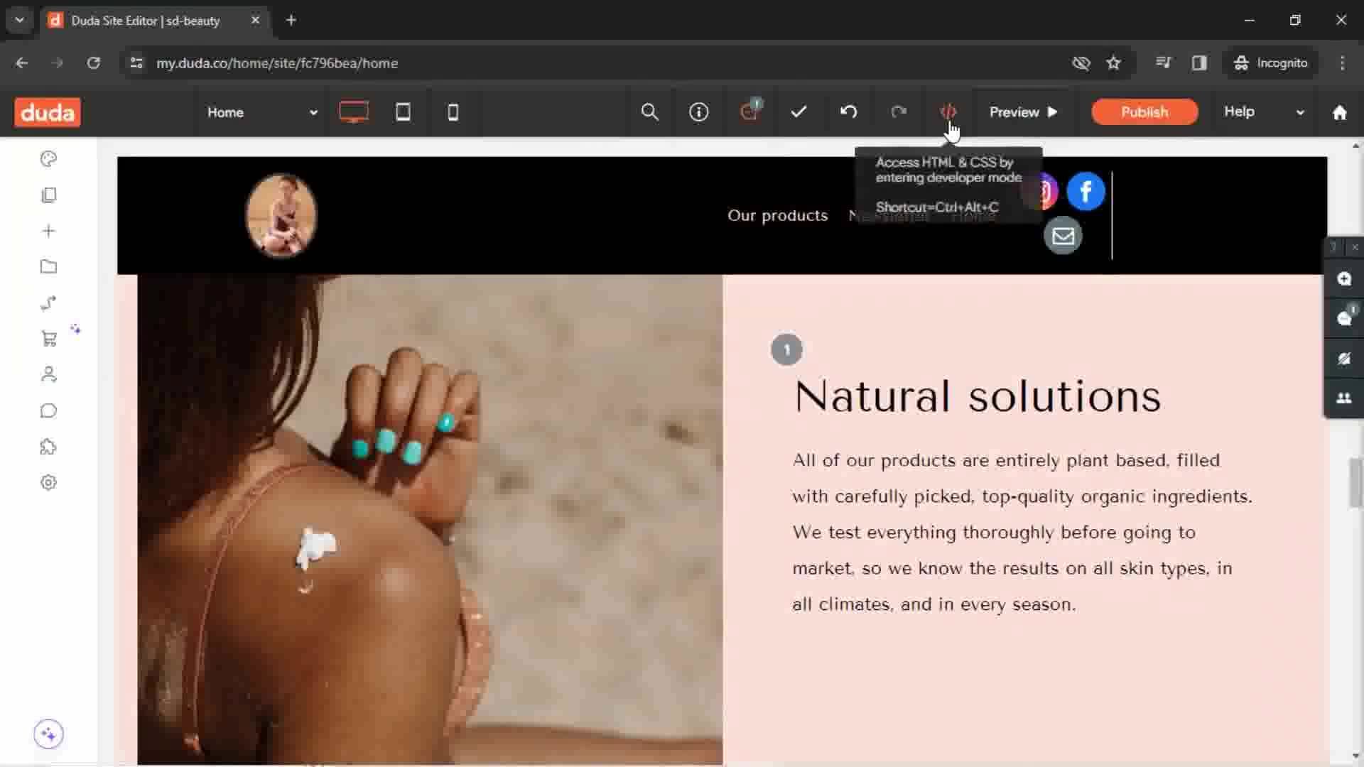 Creating a website screenshot