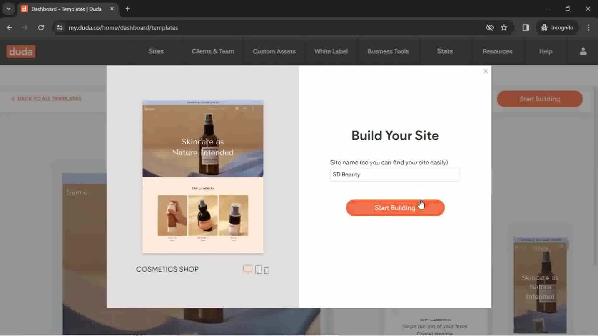 Creating a website screenshot