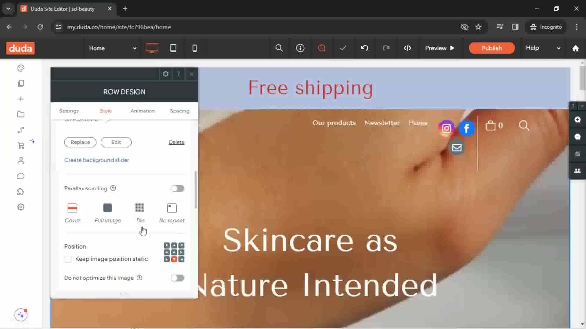 Creating a website screenshot