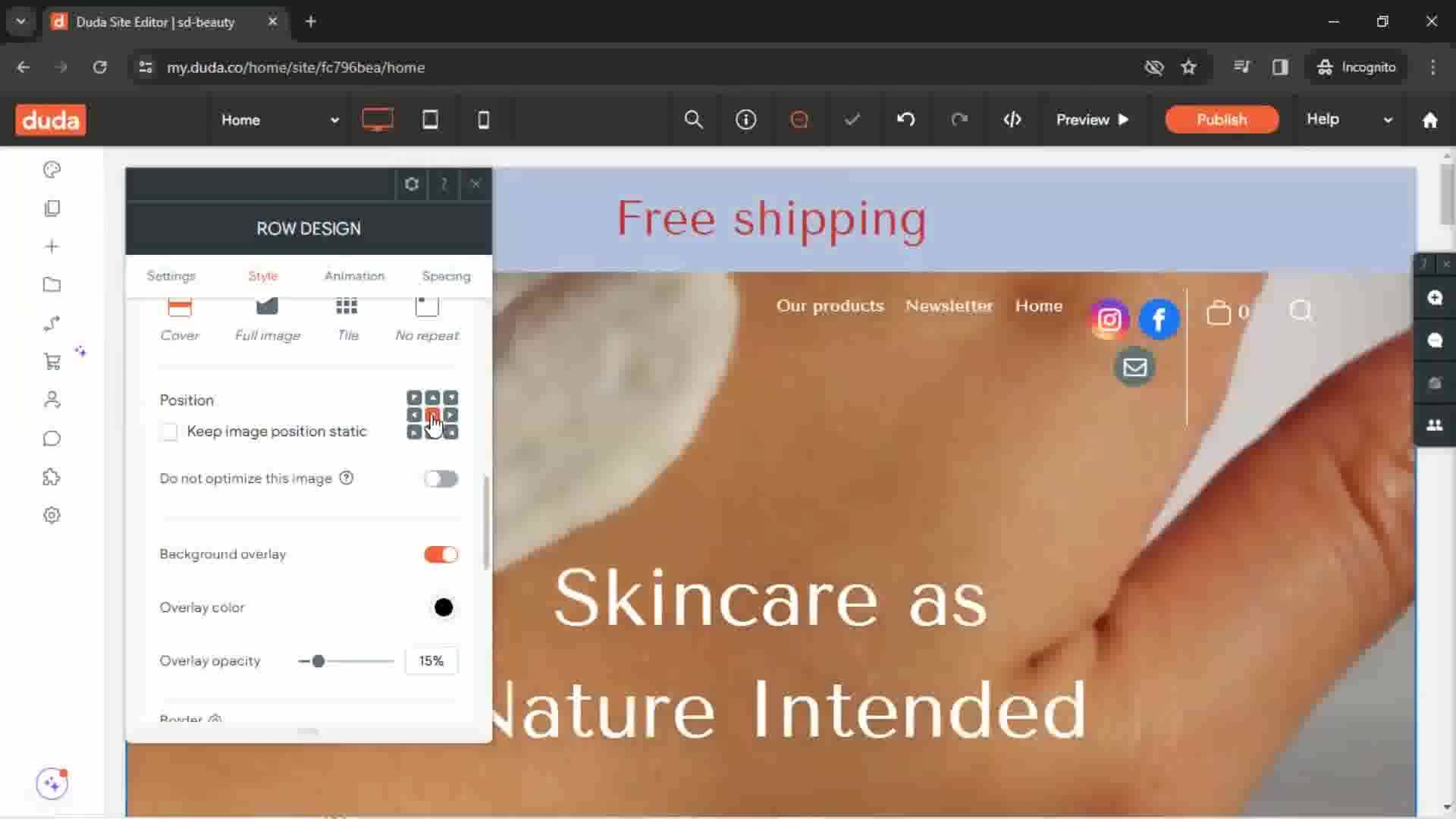 Creating a website screenshot
