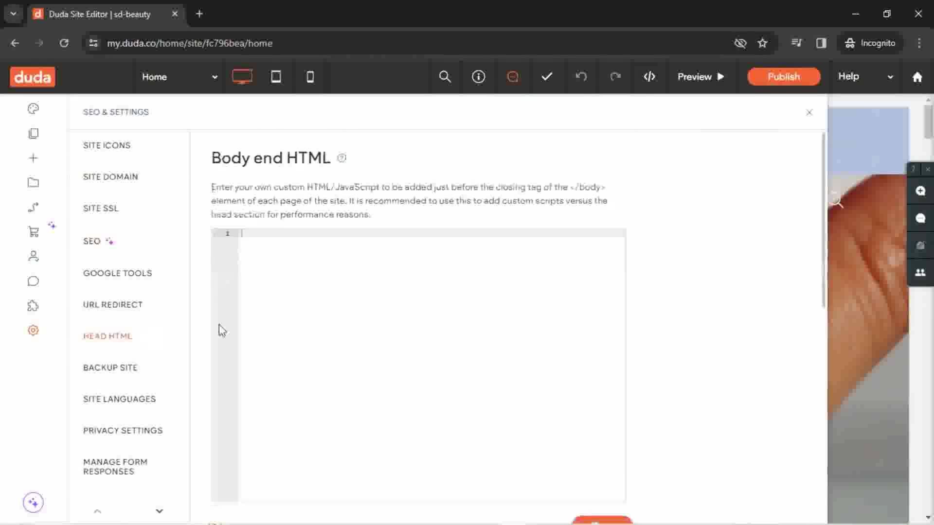 Creating a website screenshot