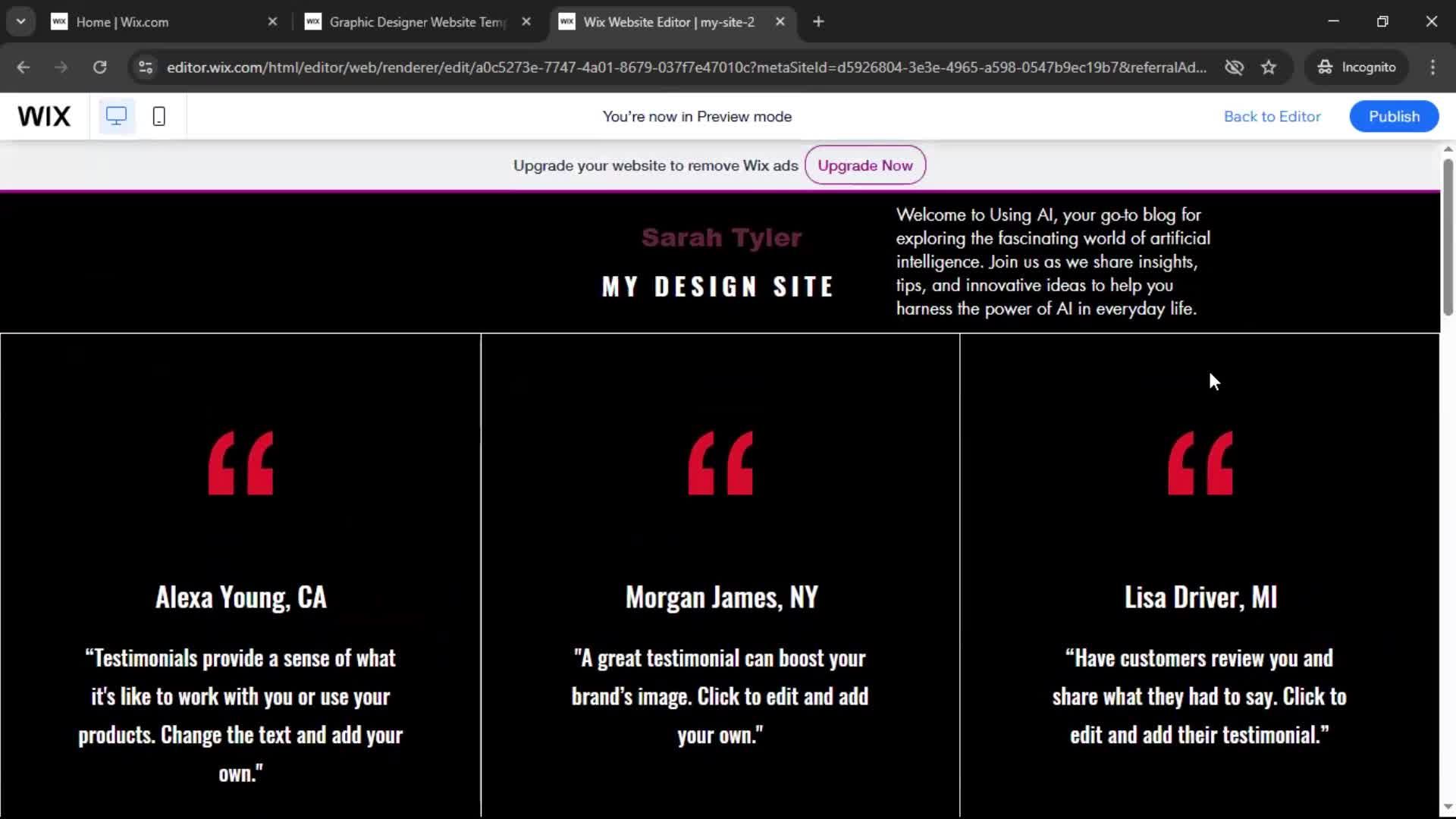 Creating a website on Wix video thumbnail