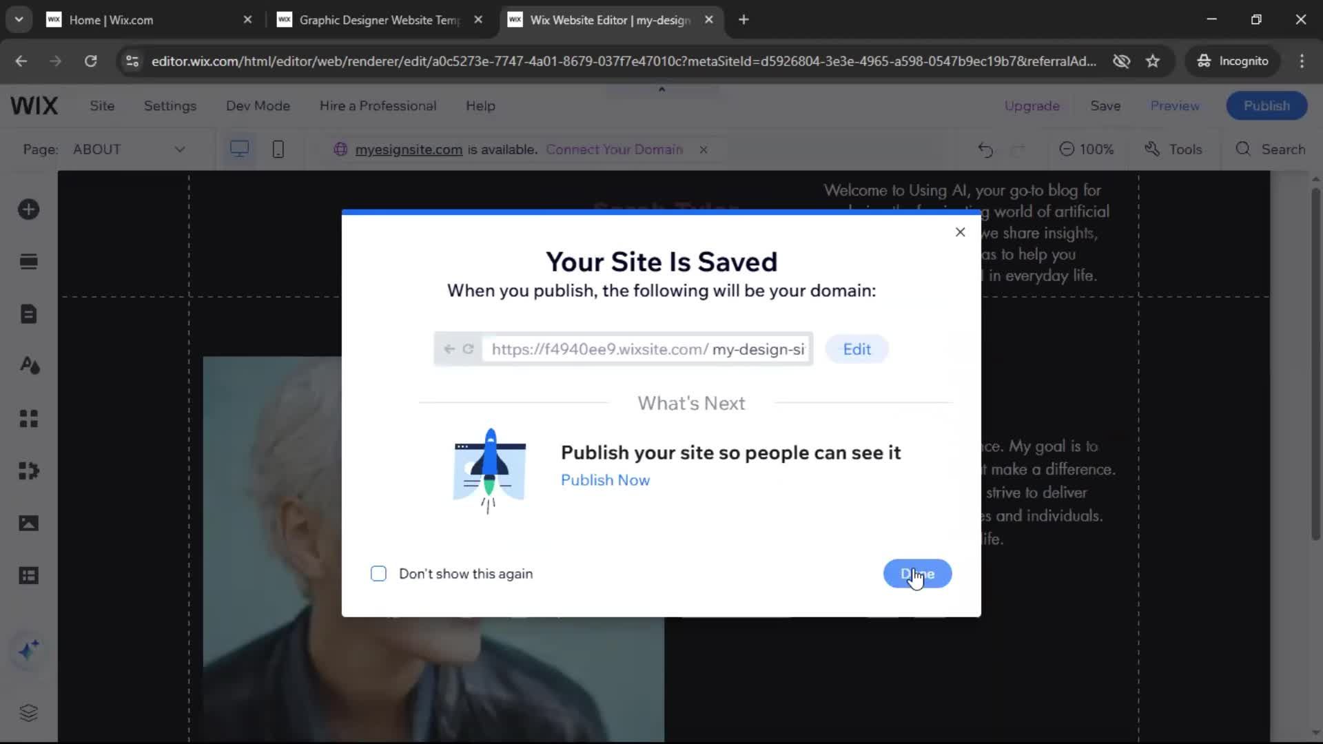 Creating a website screenshot