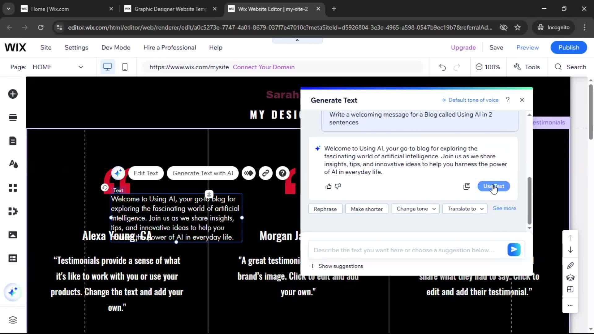 Creating a website screenshot