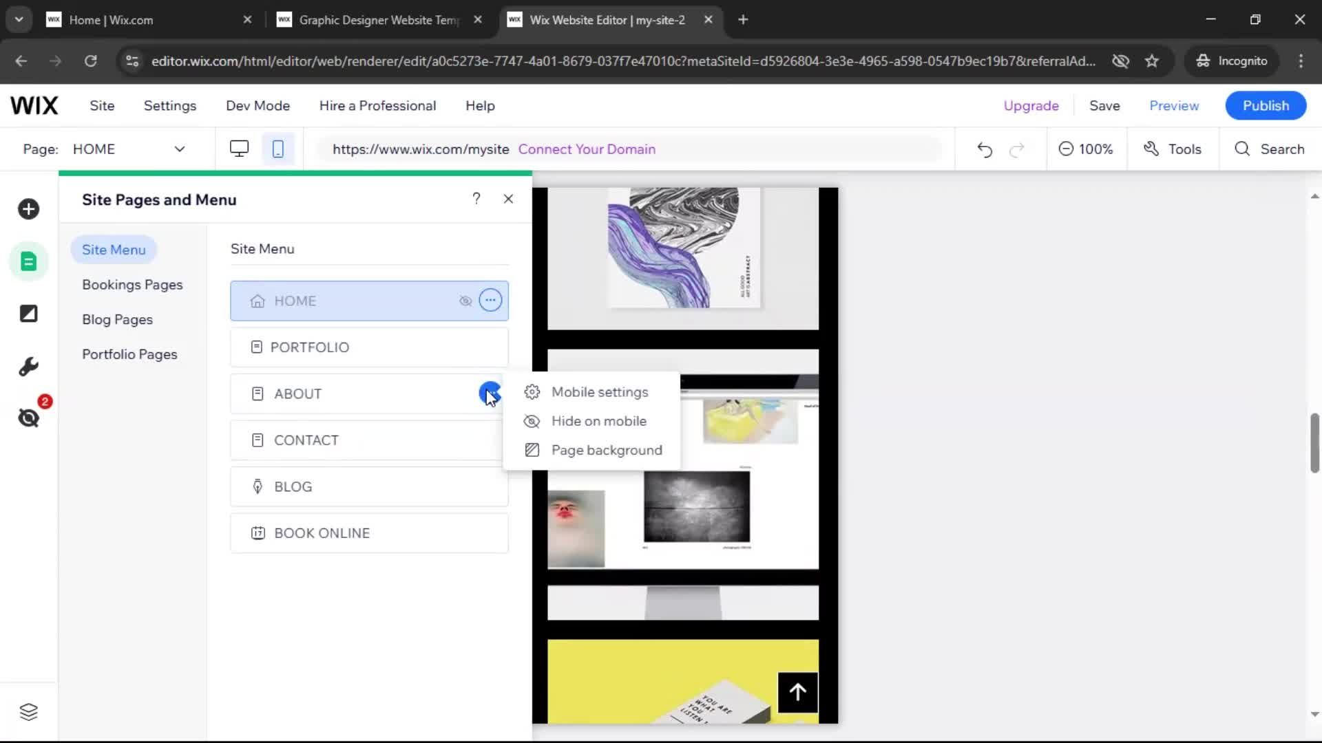 Creating a website screenshot