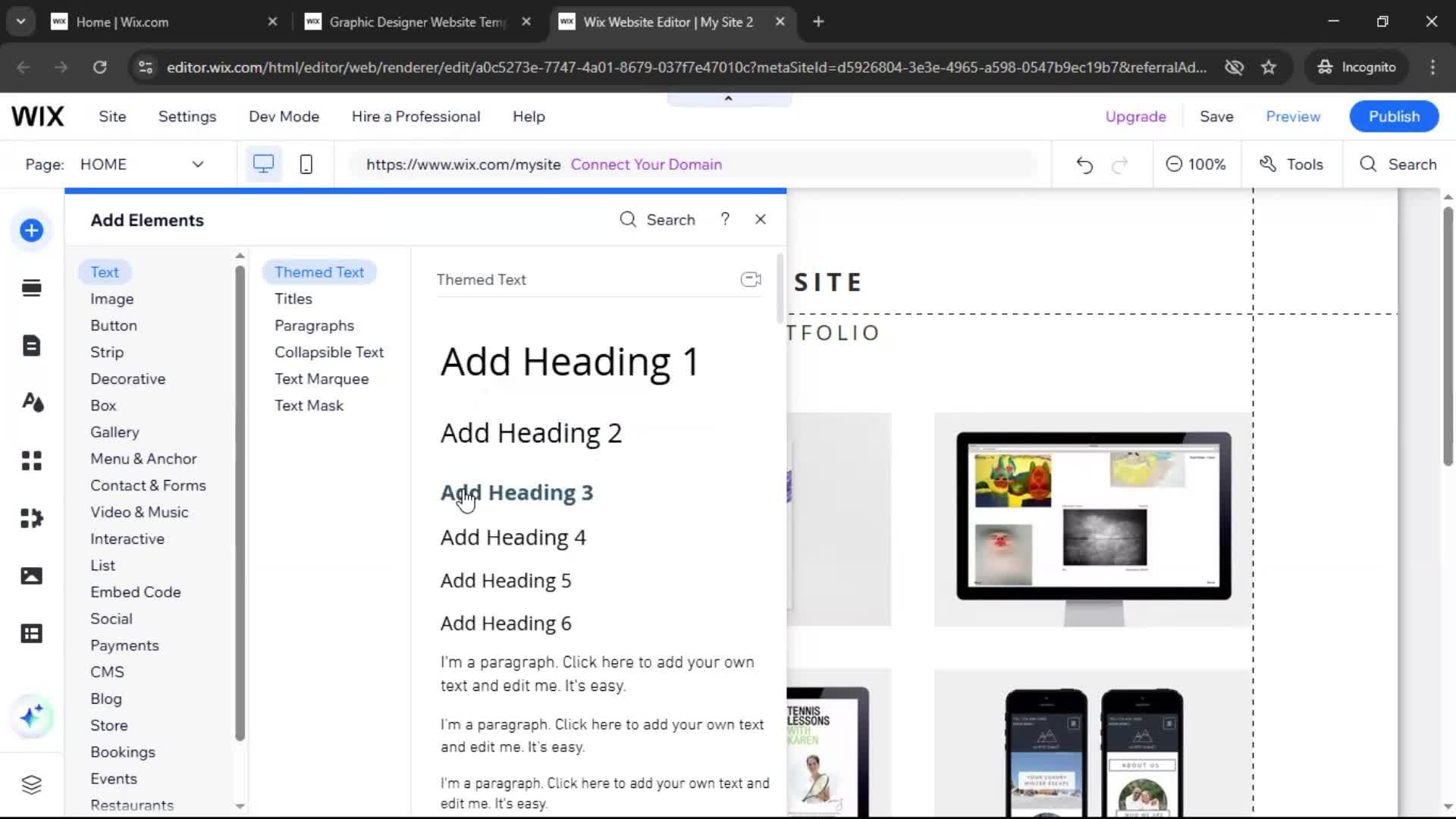 Creating a website on Wix video thumbnail