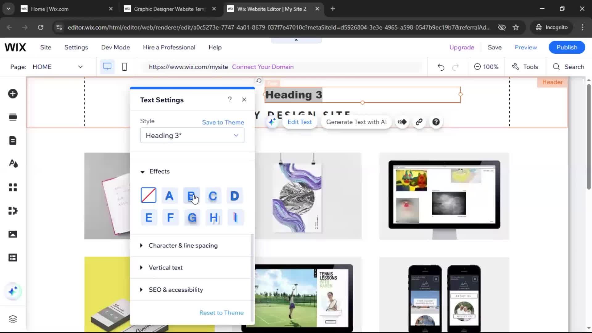 Creating a website screenshot