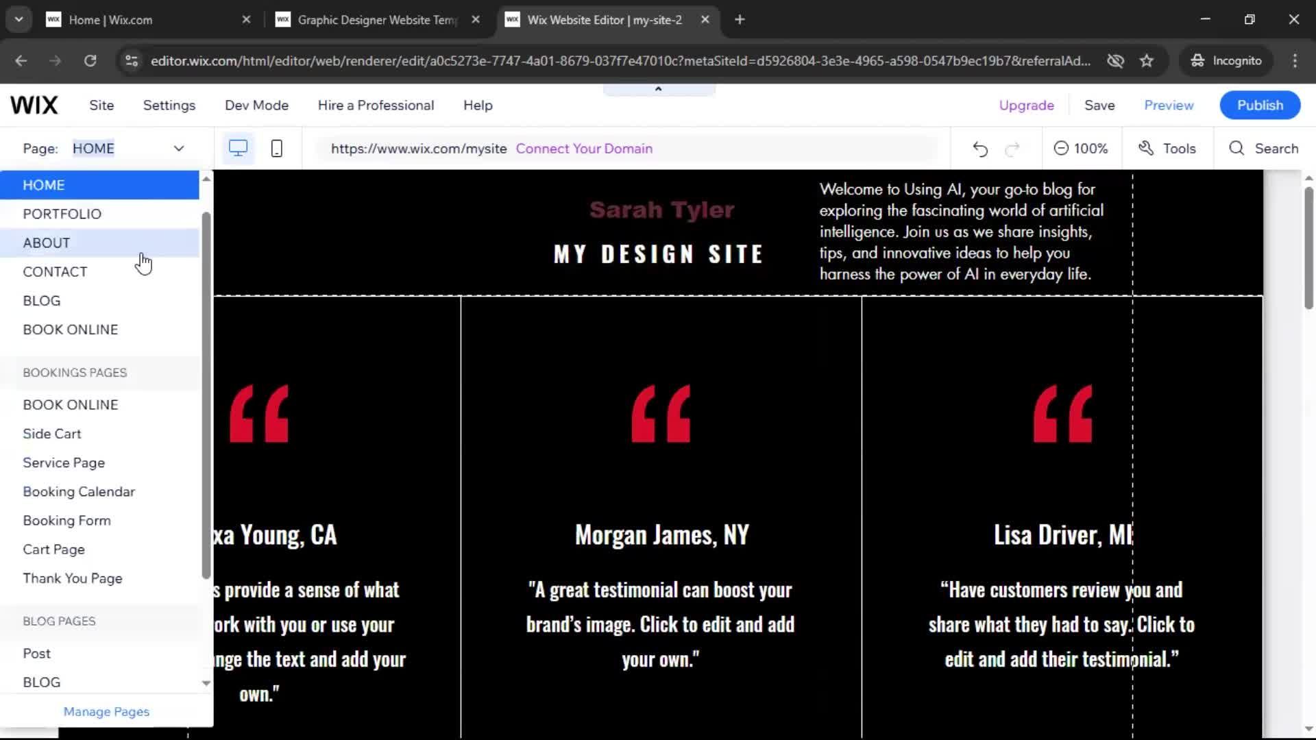 Creating a website screenshot