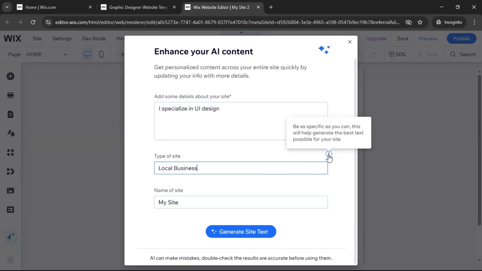 Creating a website screenshot