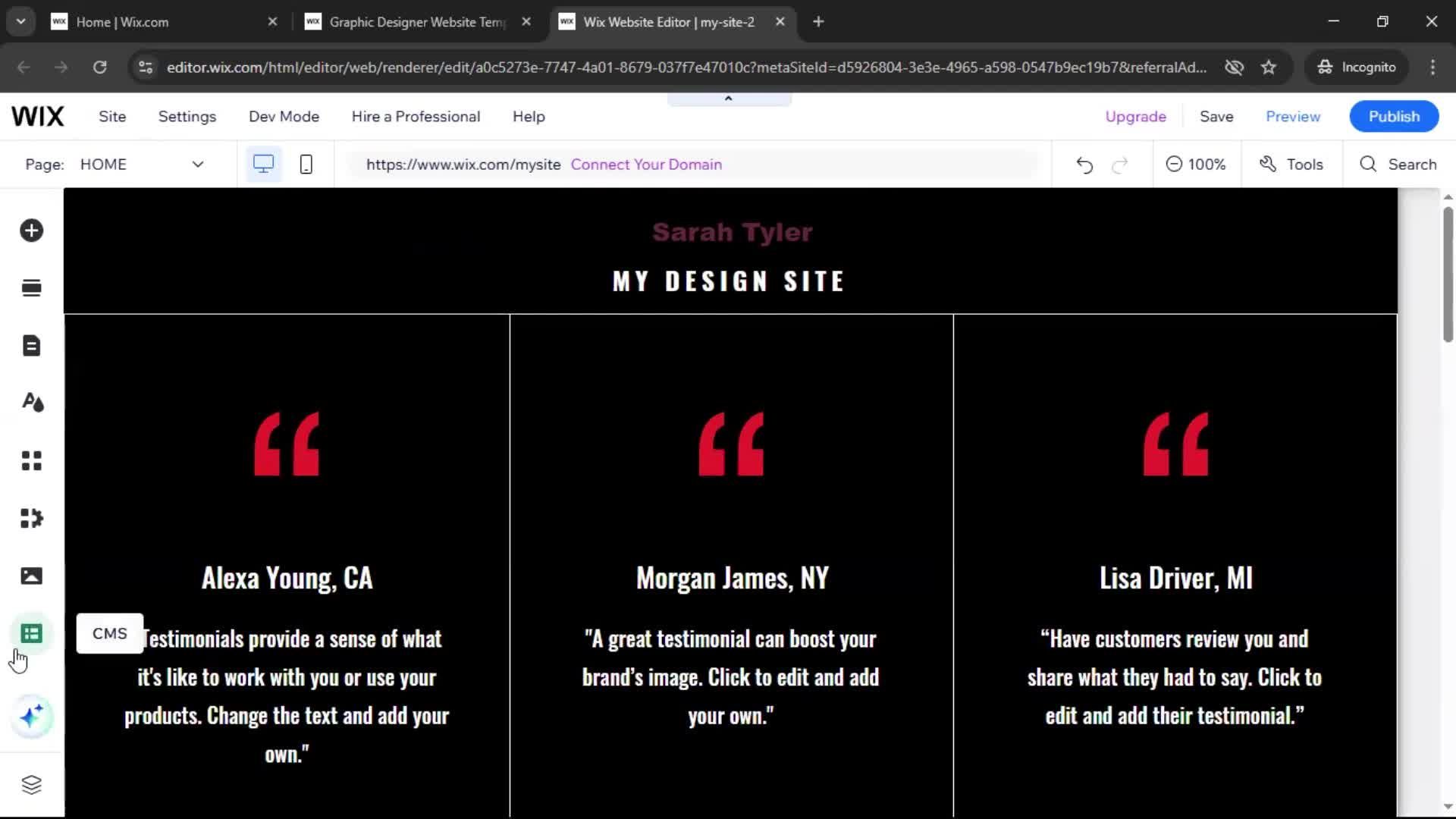 Creating a website screenshot