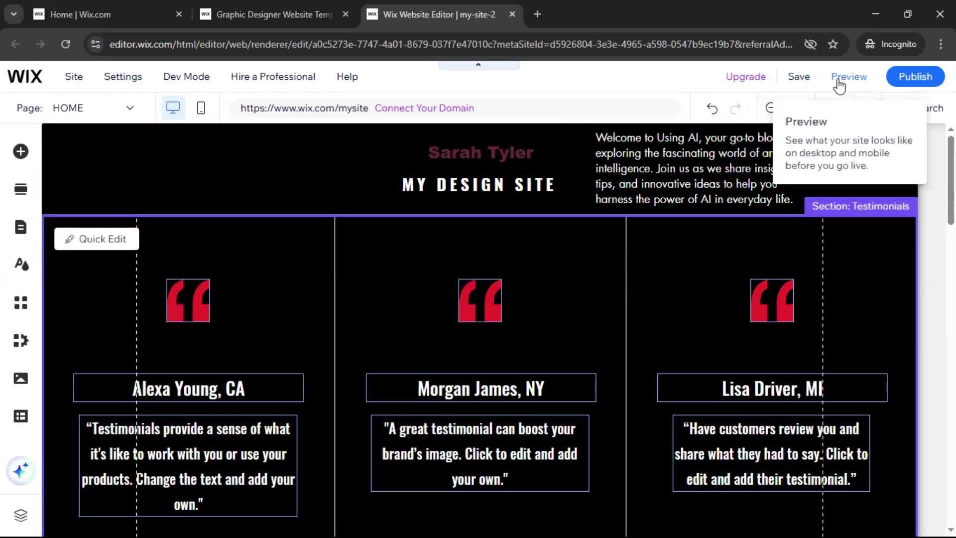 Creating a website screenshot