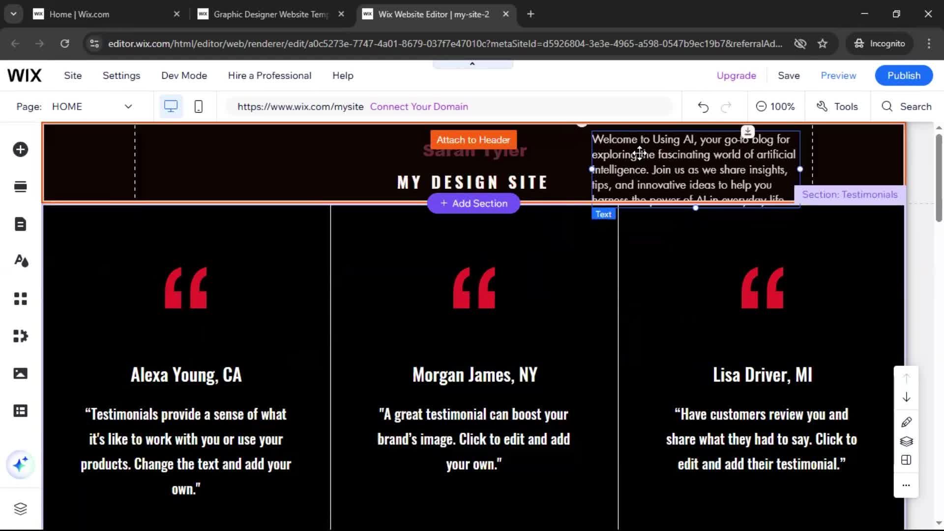 Creating a website screenshot