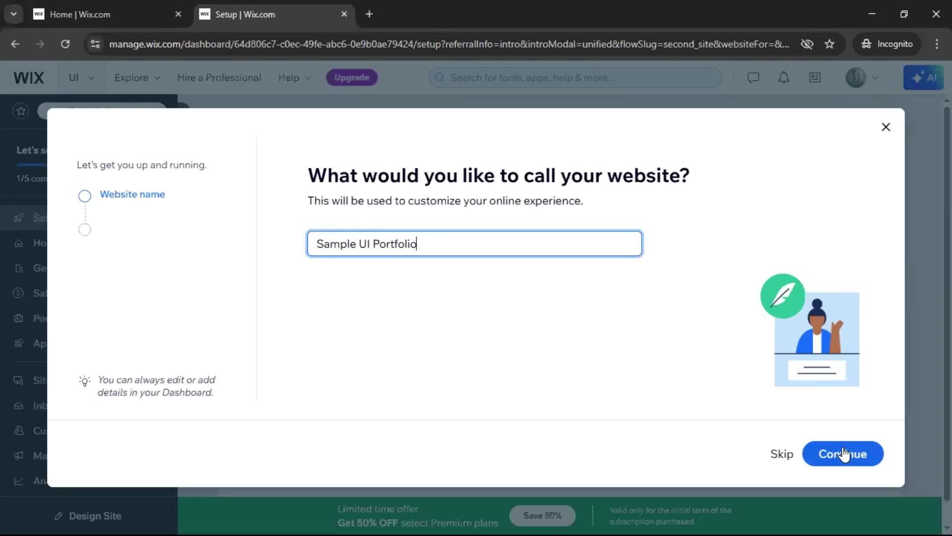 Creating a website screenshot